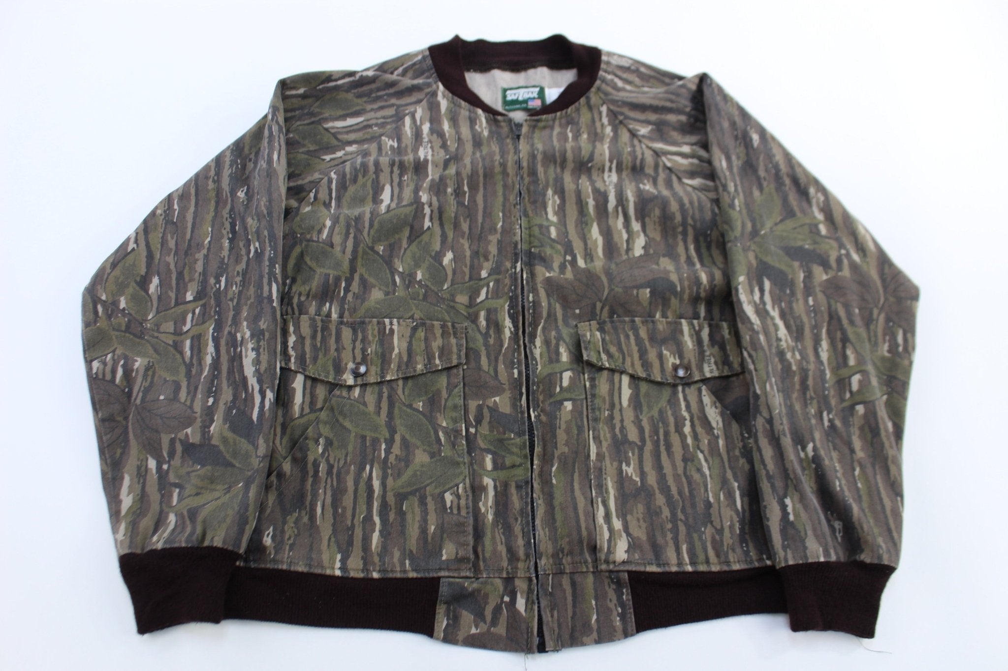 80's Saft Bak Camo Full Zip Jacket - Jacket - Thrifted Threads