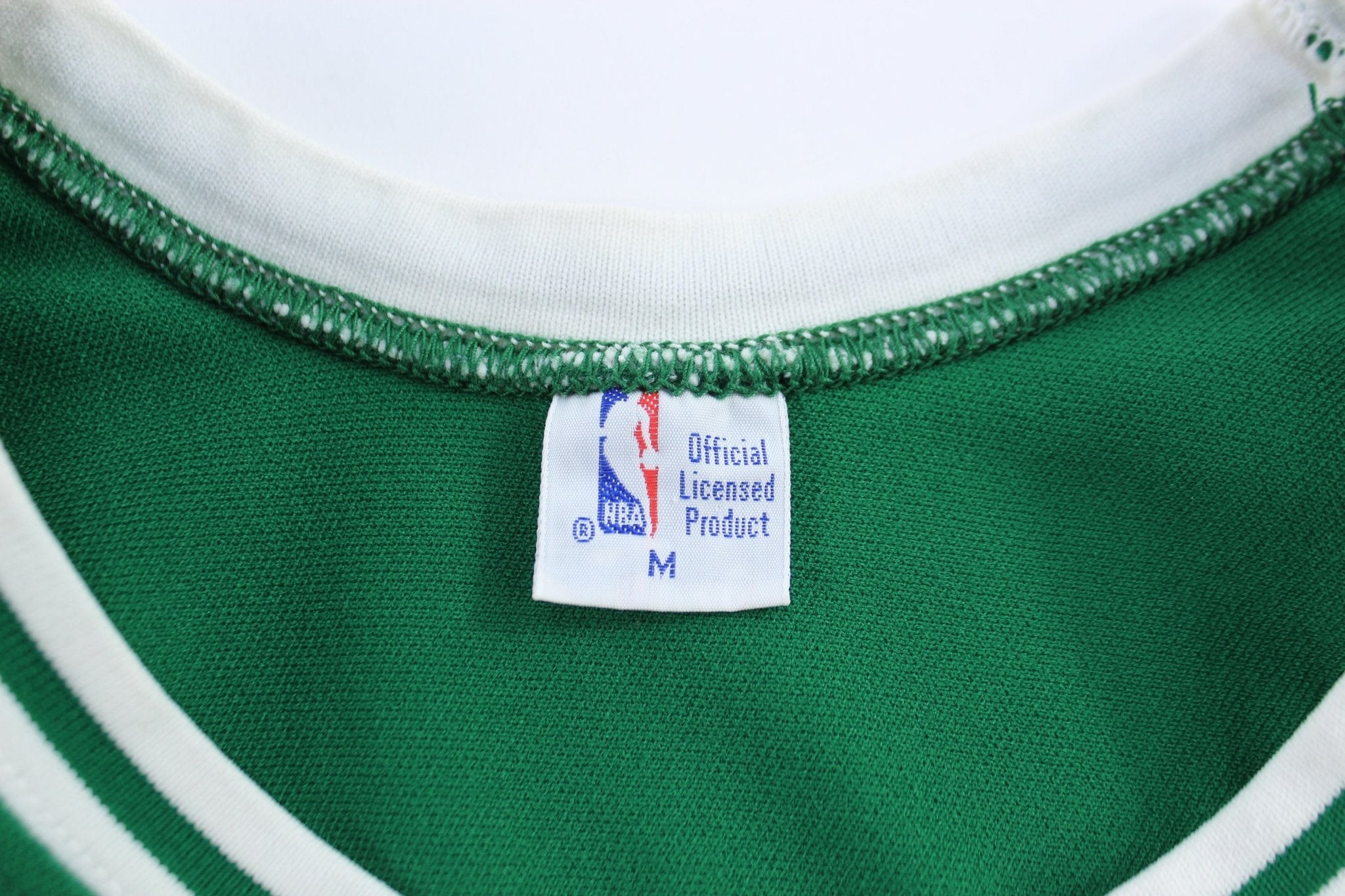 80's Sand Knit Boston Celtics Larry Bird 33 Basketball Jersey - ThriftedThreads.com