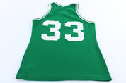 80's Sand Knit Boston Celtics Larry Bird 33 Basketball Jersey - ThriftedThreads.com