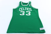 80's Sand Knit Boston Celtics Larry Bird 33 Basketball Jersey - ThriftedThreads.com