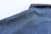 80's Sears Denim Quilted Zip Up Jacket - ThriftedThreads.com
