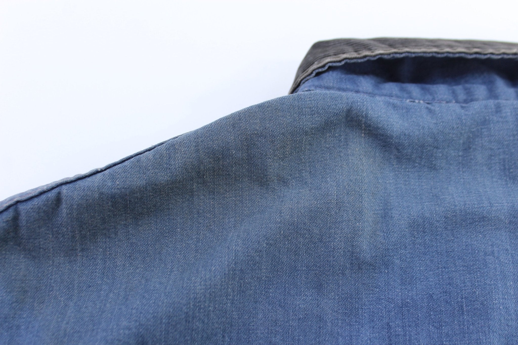 80's Sears Denim Quilted Zip Up Jacket - ThriftedThreads.com