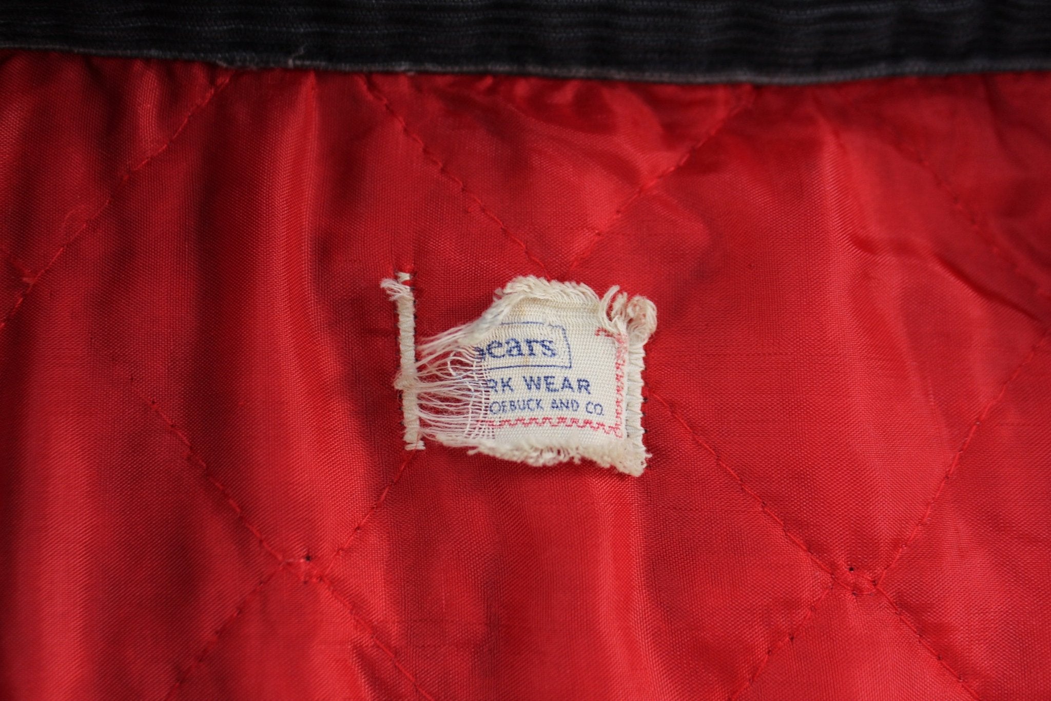 80's Sears Denim Quilted Zip Up Jacket - ThriftedThreads.com