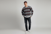 80's St. John's Bay Multipatterned Knit Sweater - ThriftedThreads.com