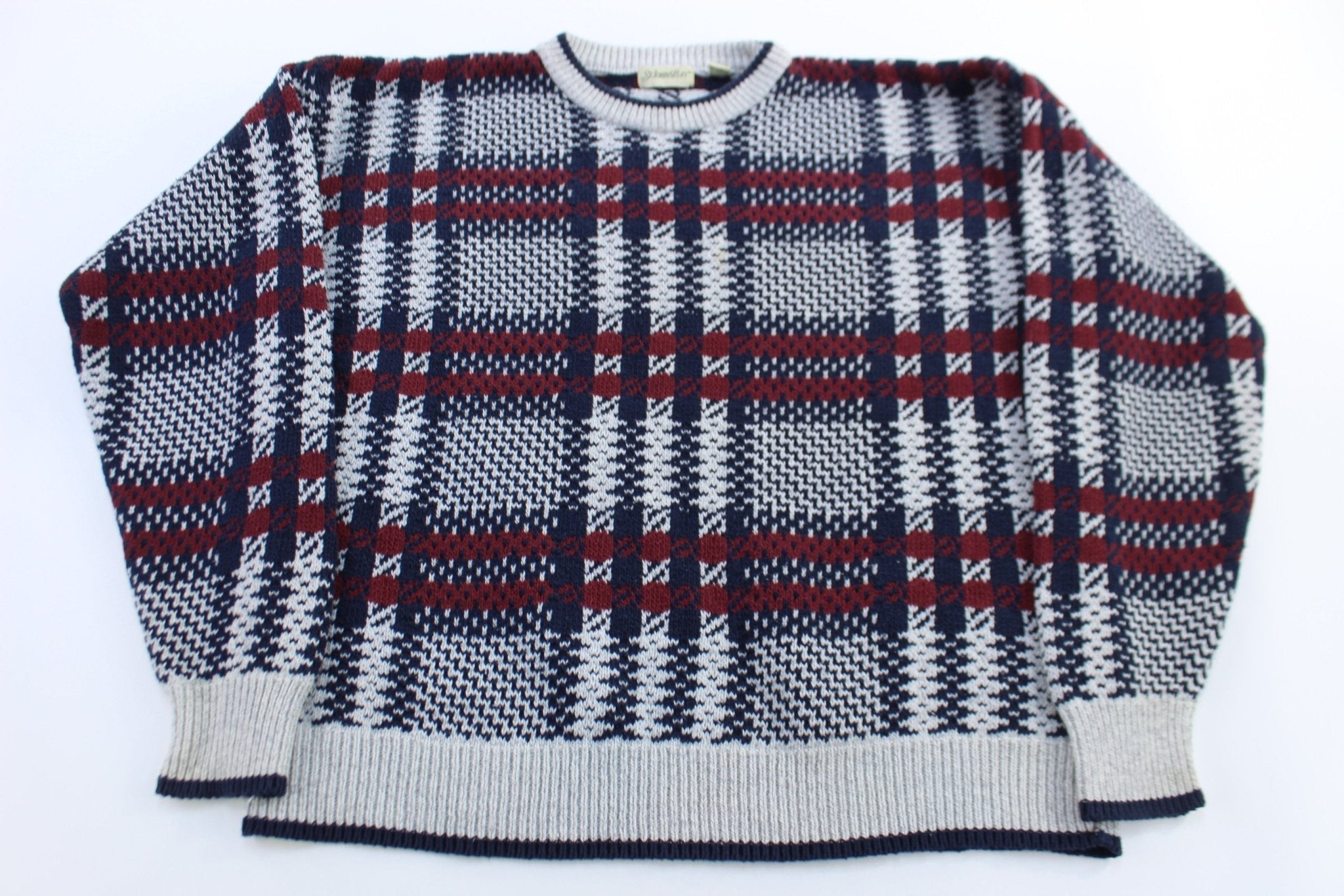 80's St. John's Bay Multipatterned Knit Sweater - Sweater - Thrifted Threads