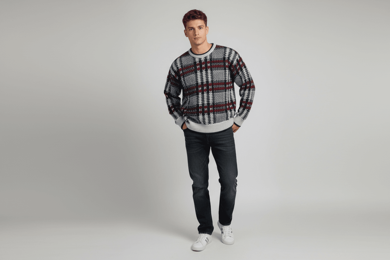 80's St. John's Bay Multipatterned Knit Sweater - Sweater - Thrifted Threads