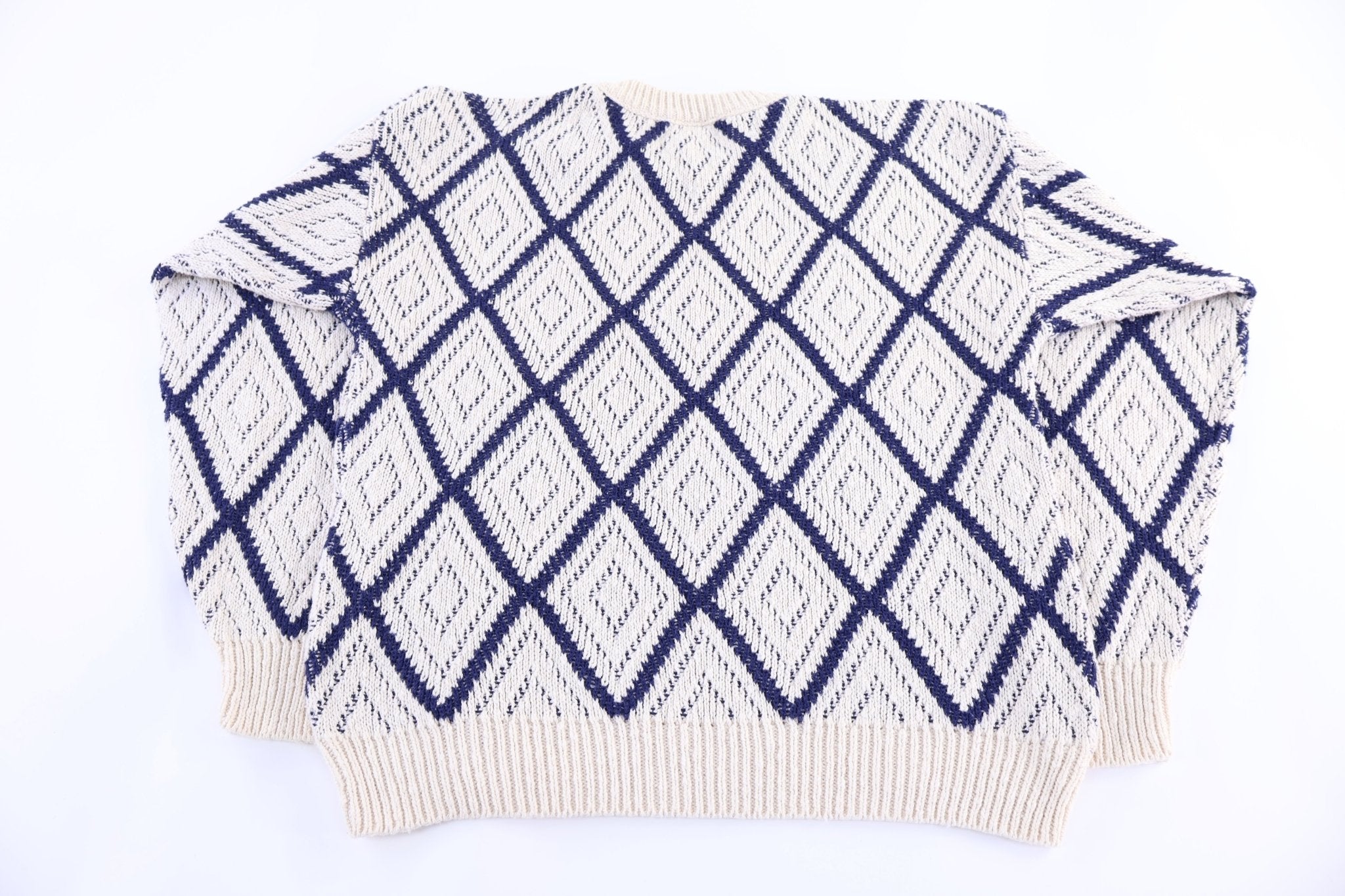 80's The Fox Multipattern Knit Sweater - Sweater - Thrifted Threads