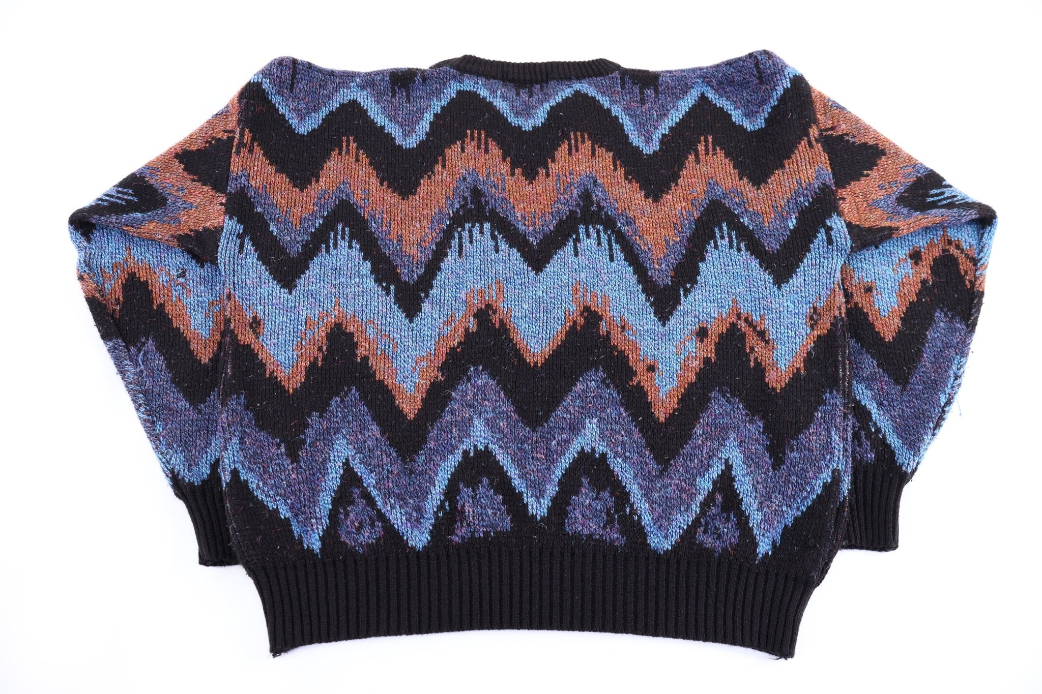 80's Uniform Code Multicolor Knit Sweater - Sweater - Thrifted Threads