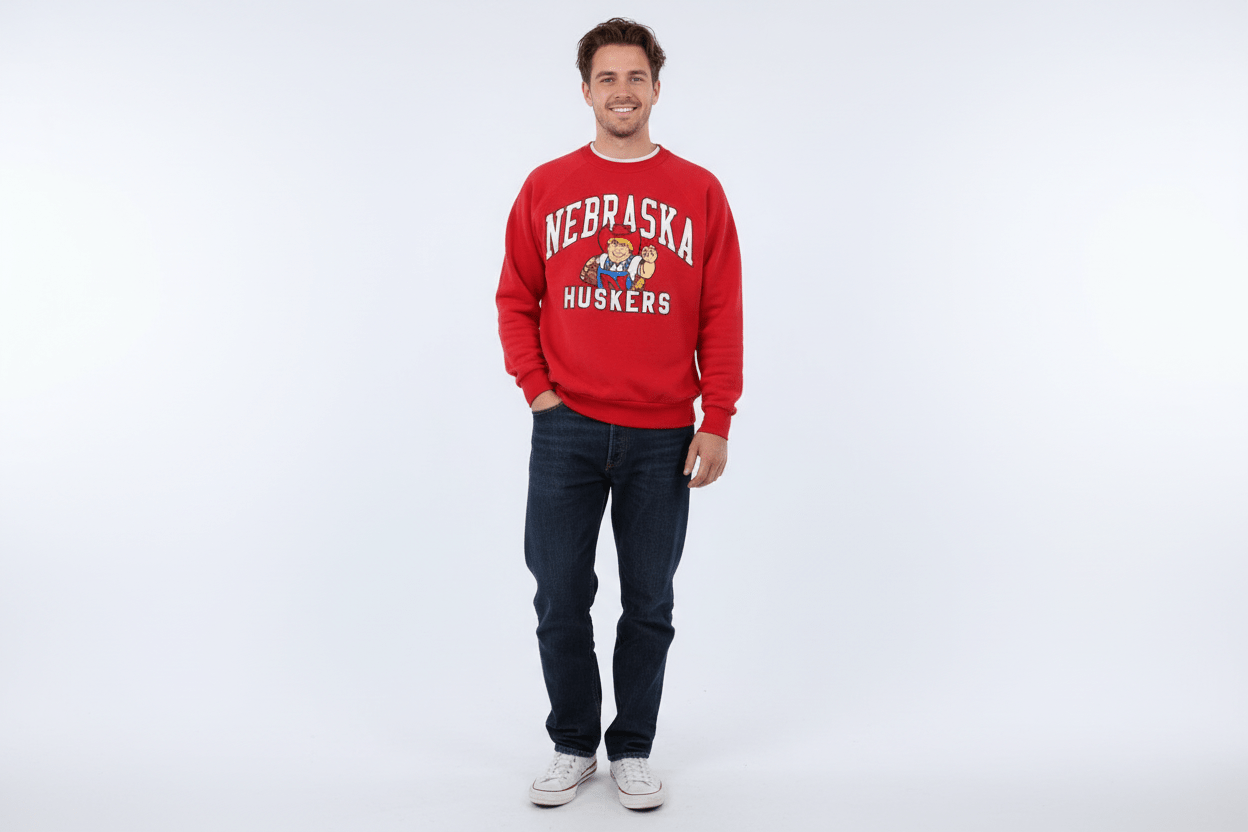 80's University of Nebraska Huskers Sweatshirt - ThriftedThreads.com