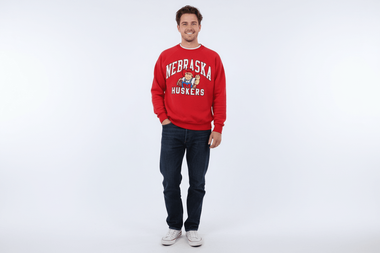 80's University of Nebraska Huskers Sweatshirt - Sweatshirt - Thrifted Threads