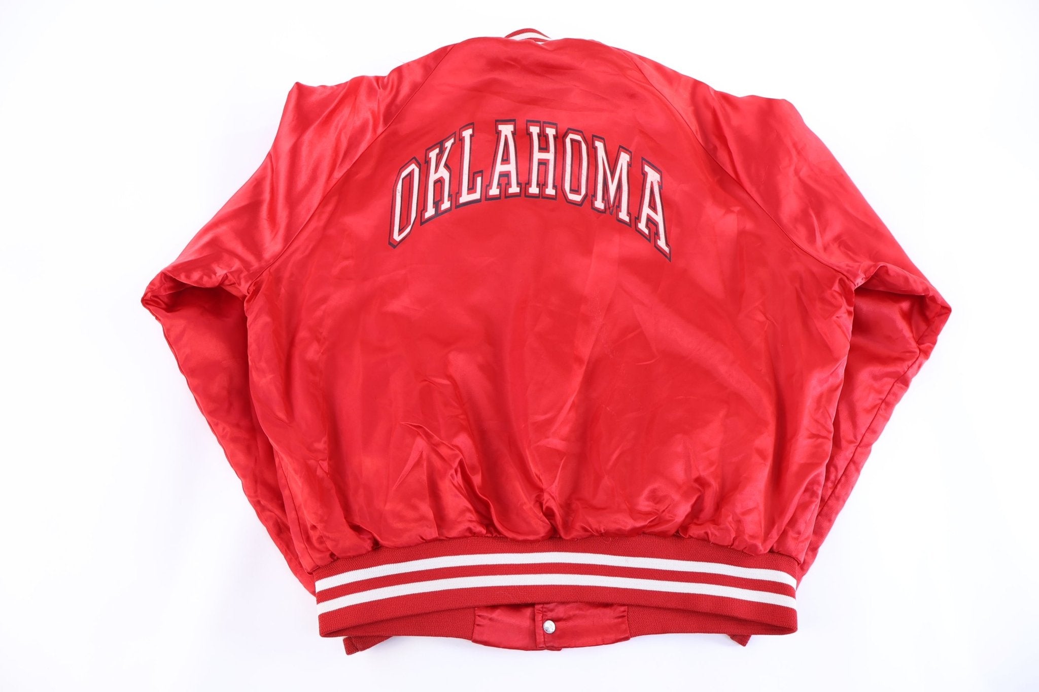 80's University of Oklahoma Bomber Jacket - Jacket - Thrifted Threads