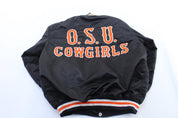 80's University of Oklahoma Cowgirls Embroidered Bomber Jacket - Jacket - Thrifted Threads