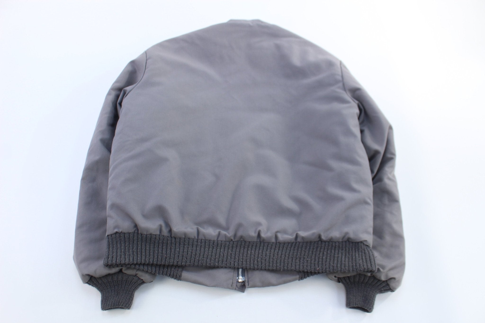 80’s USA Grey And Cream Corduroy Full Zip Jacket - Jacket - Thrifted Threads