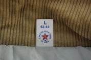 80’s USA Grey And Cream Corduroy Full Zip Jacket - Jacket - Thrifted Threads