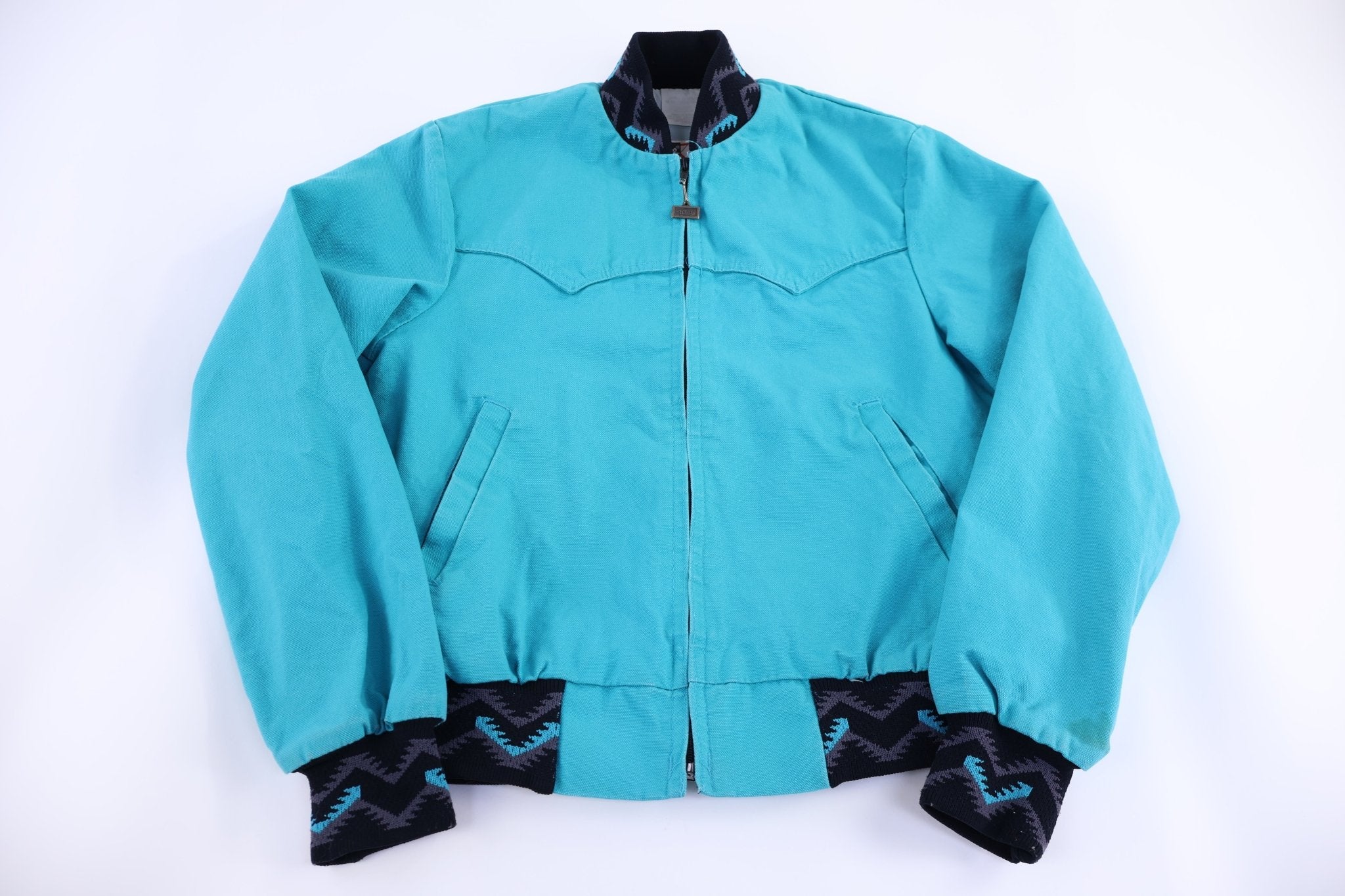 80's Wall's Aztec Pattern Full Zip Jacket - Jacket - Thrifted Threads