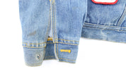 80's West Side Classics Embroidered Patches Denim Jacket - ThriftedThreads.com