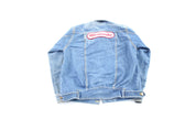 80's West Side Classics Embroidered Patches Denim Jacket - ThriftedThreads.com