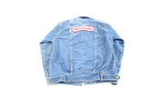80's West Side Classics Embroidered Patches Denim Jacket - ThriftedThreads.com