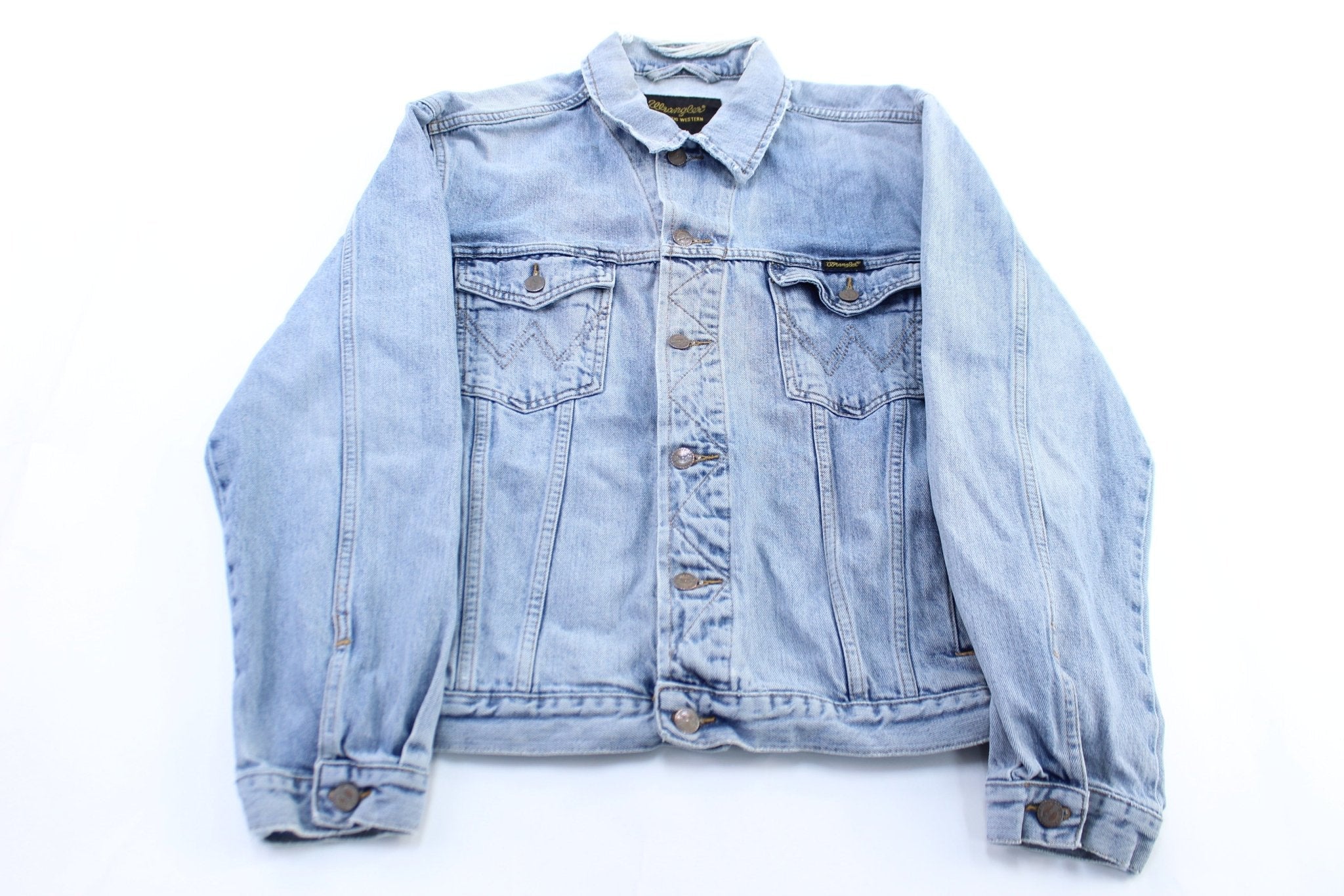 80's Wrangler Light Wash Denim Jacket - Jacket - Thrifted Threads