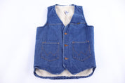 80's Wrangler Sherpa Lined Denim Vest - Vest - Thrifted Threads