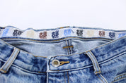 88 North Embroidered Denim Shorts - ThriftedThreads.com