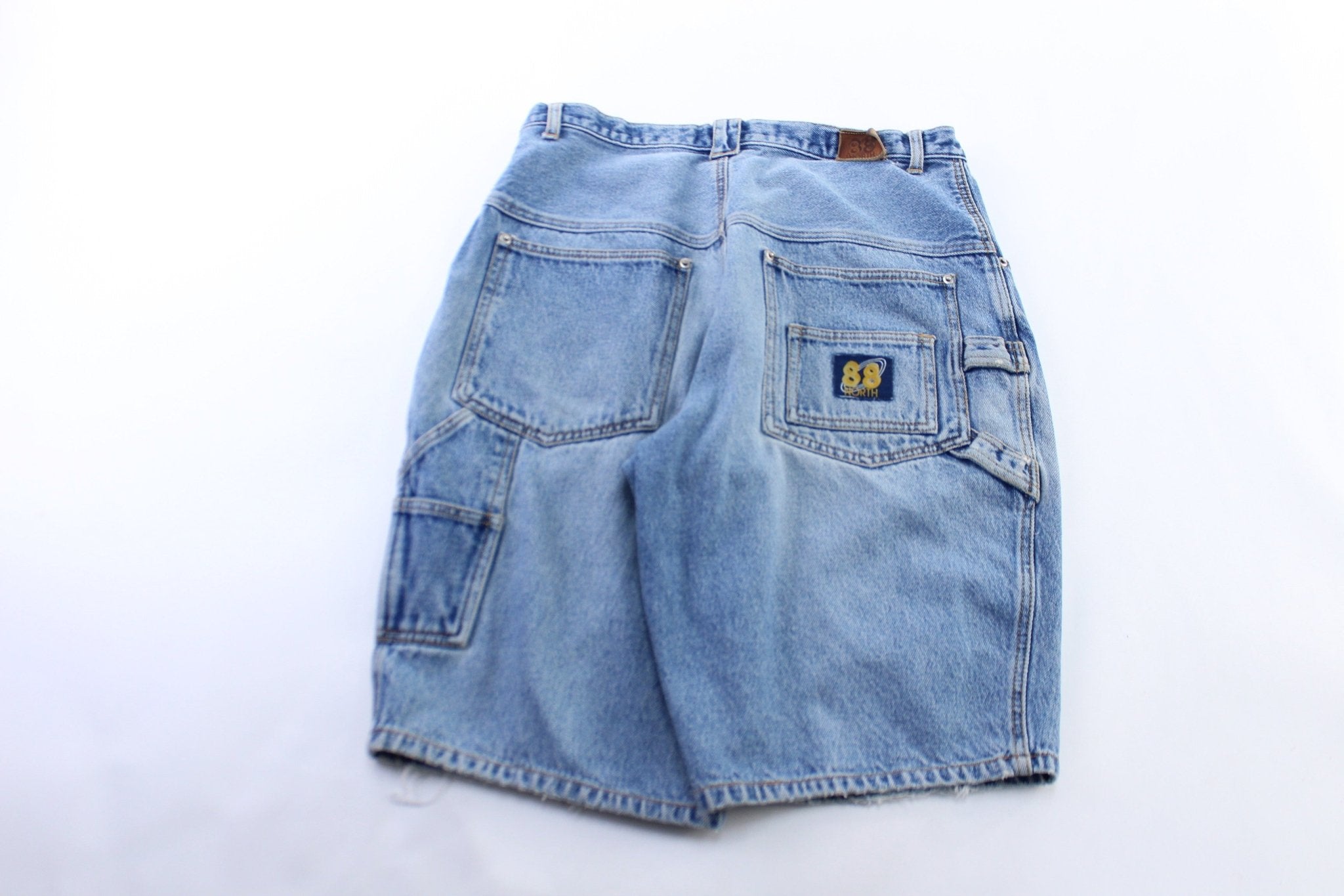 88 North Embroidered Denim Shorts - ThriftedThreads.com