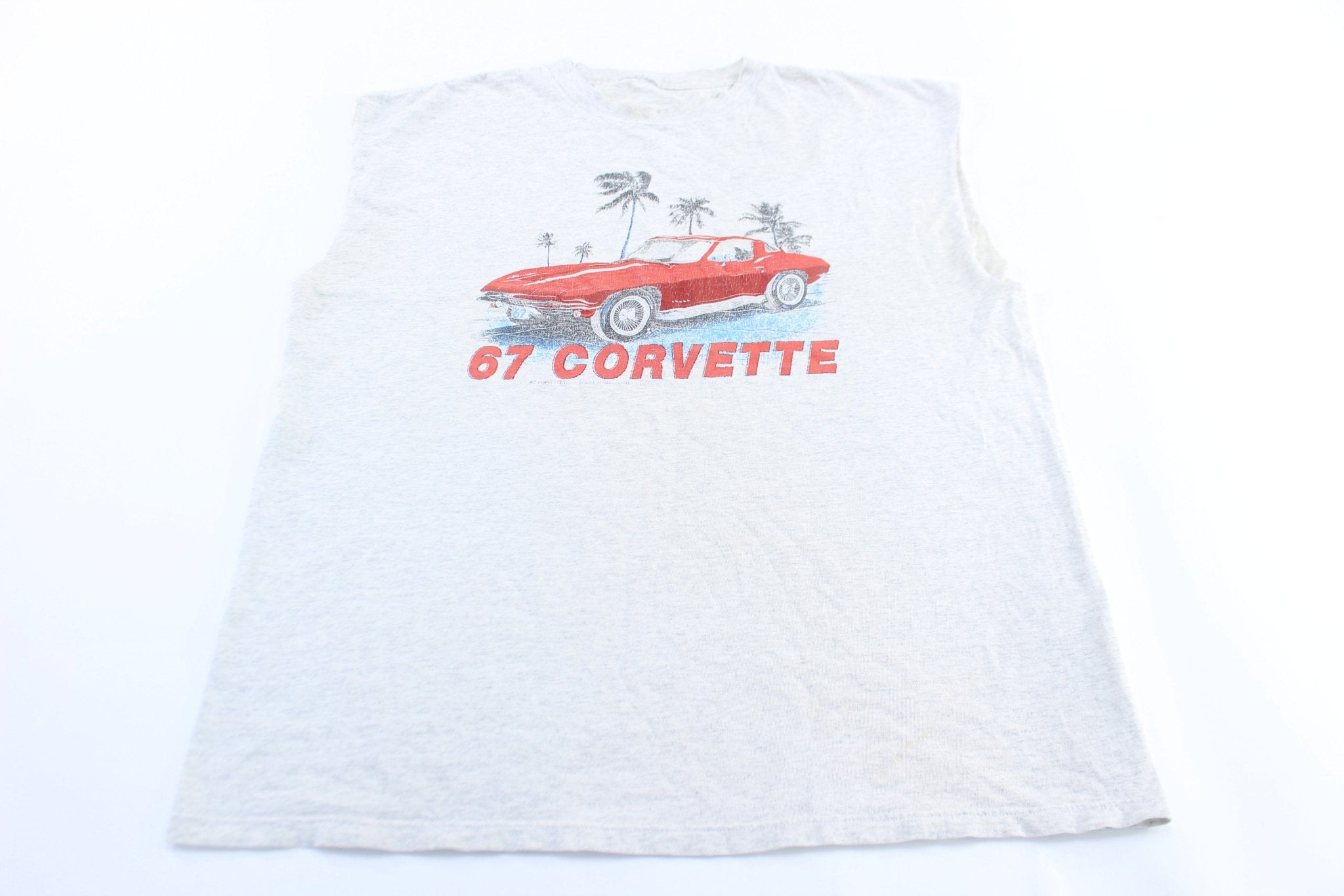 90's 67' Corvette Graphic Tank Top - ThriftedThreads.com