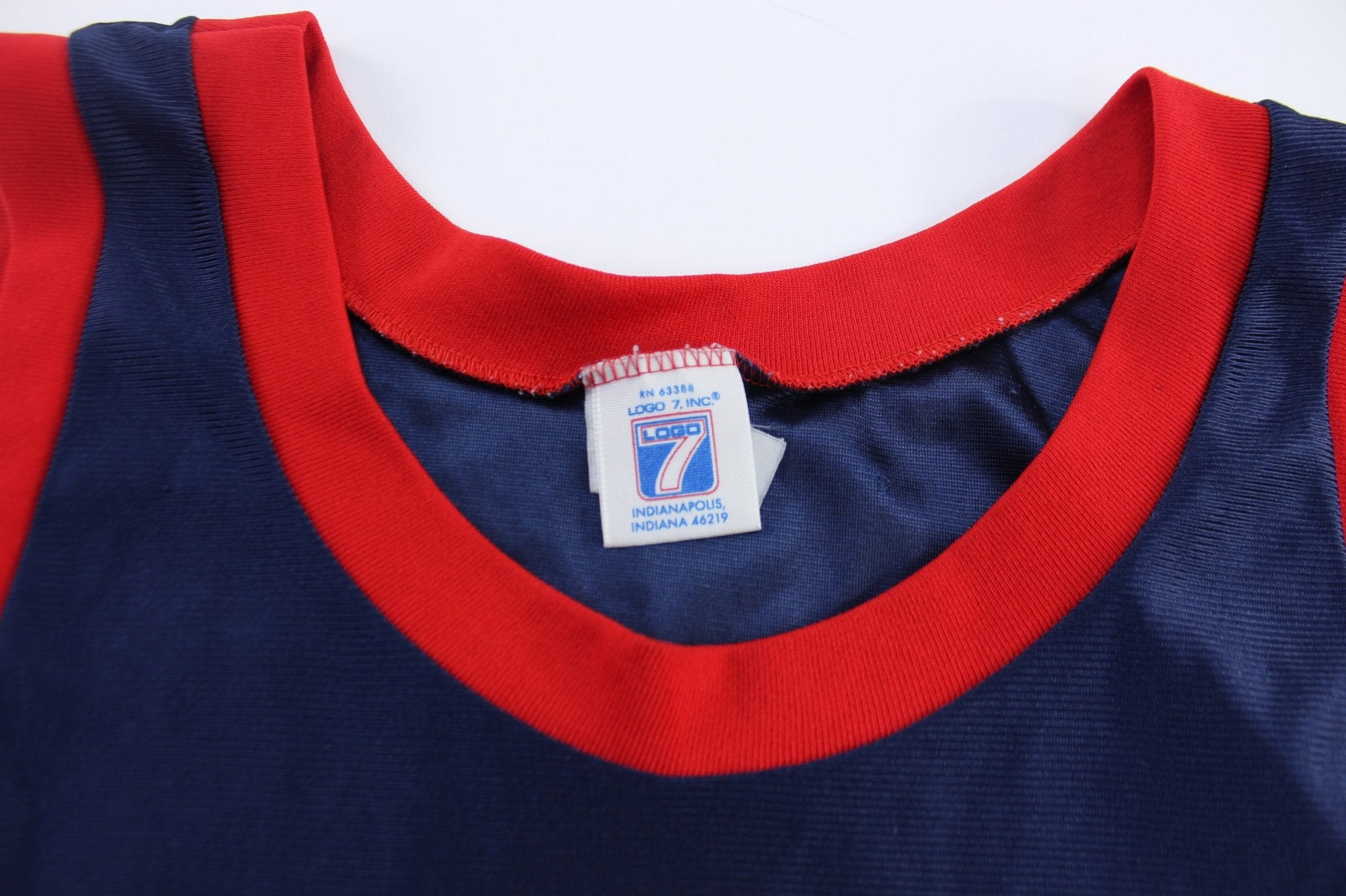 90's 7 Logo NBA Houston Rockets Basketball Jersey - ThriftedThreads.com
