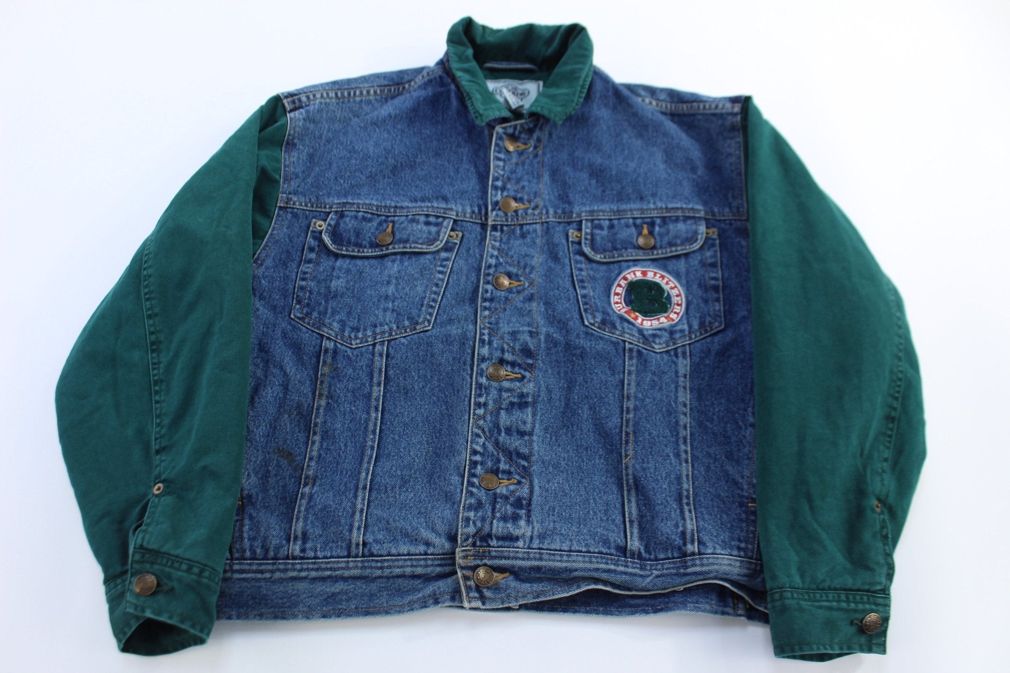 90's ACME Looney Tunes Varsity Denim Jacket - Jacket - Thrifted Threads