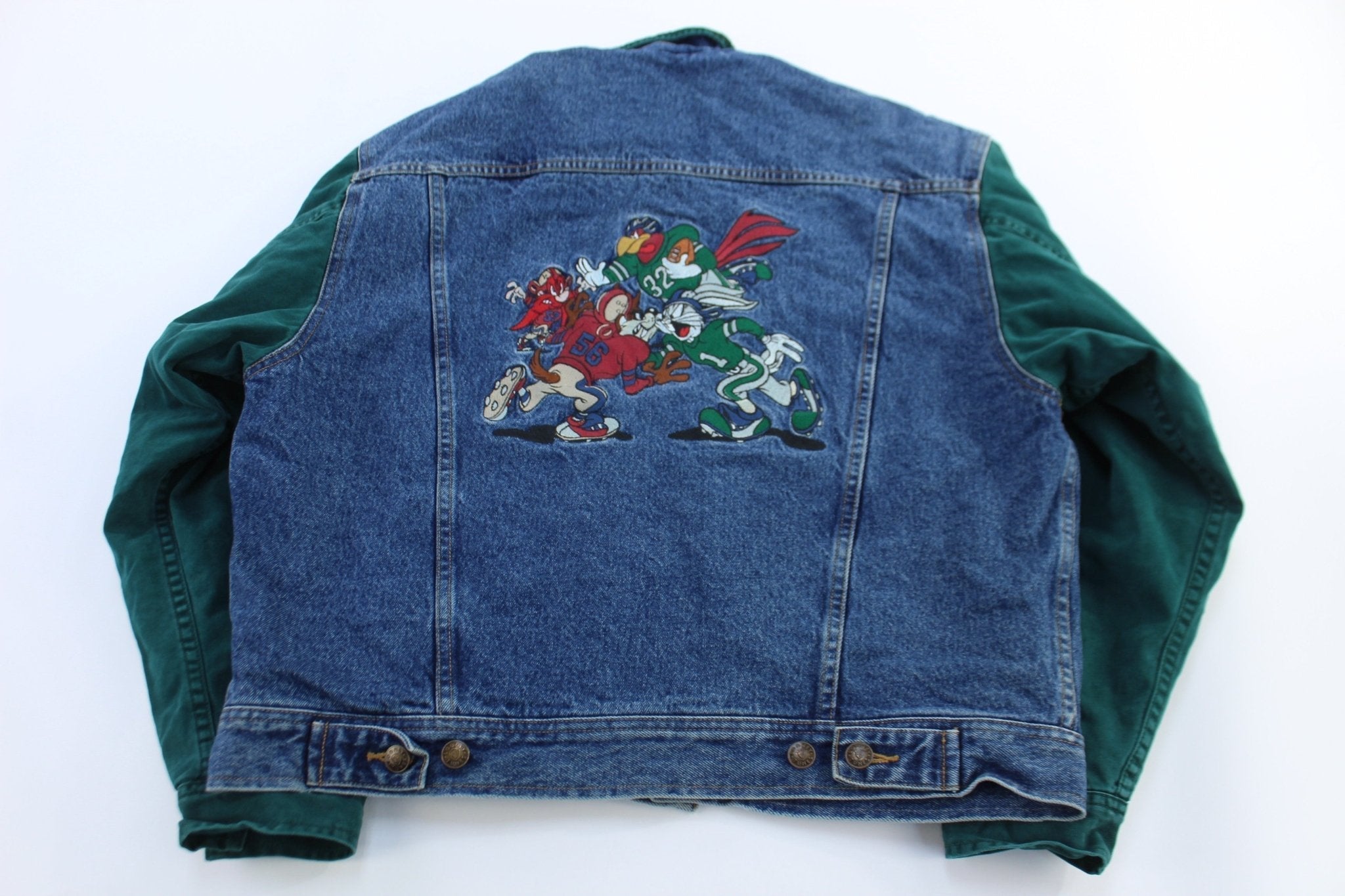 90's ACME Looney Tunes Varsity Denim Jacket - Jacket - Thrifted Threads
