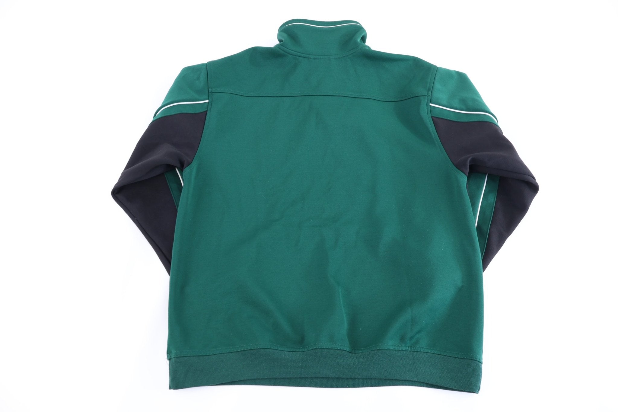 90's Adidas Embroidered Logo Black & Green Quarter Zip Pullover - Sweatshirt - Thrifted Threads