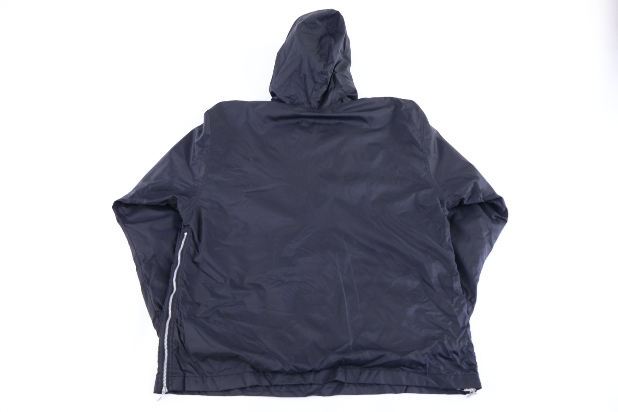 90's Adidas Embroidered Logo Black Pullover Windbreaker - jacket - Thrifted Threads