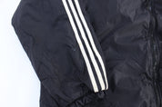 90's Adidas Embroidered Logo Black & White Full Zip Hooded Jacket - Jacket - Thrifted Threads