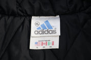 90's Adidas Embroidered Logo Black & White Full Zip Jacket - Jacket - Thrifted Threads