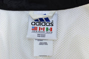 90's Adidas Embroidered Logo Black & White Windbreaker Jacket - jacket - Thrifted Threads