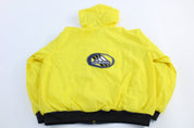 90's Adidas Embroidered Logo Black & Yellow Striped Zip Up Jacket - Jackets - Thrifted Threads