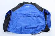 90's Adidas Embroidered Logo Blue & Black Striped Zip Up Jacket - Jackets - Thrifted Threads