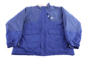 90's Adidas Embroidered Logo Blue Full Zip Jacket - Jacket - Thrifted Threads