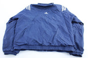 90's Adidas Embroidered Logo Blue, Grey, & White Striped Jacket - Jackets - Thrifted Threads