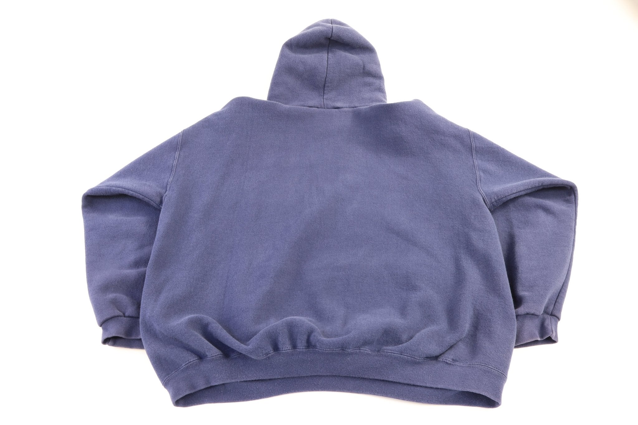 90's Adidas Embroidered Logo Blue Pullover Hoodie - Sweatshirt - Thrifted Threads