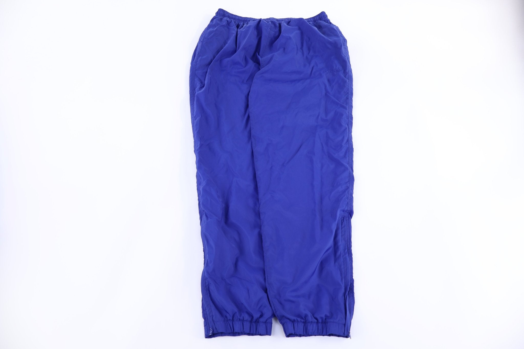 90's Adidas Embroidered Logo Blue Track Pants - Pants/Shorts - Thrifted Threads