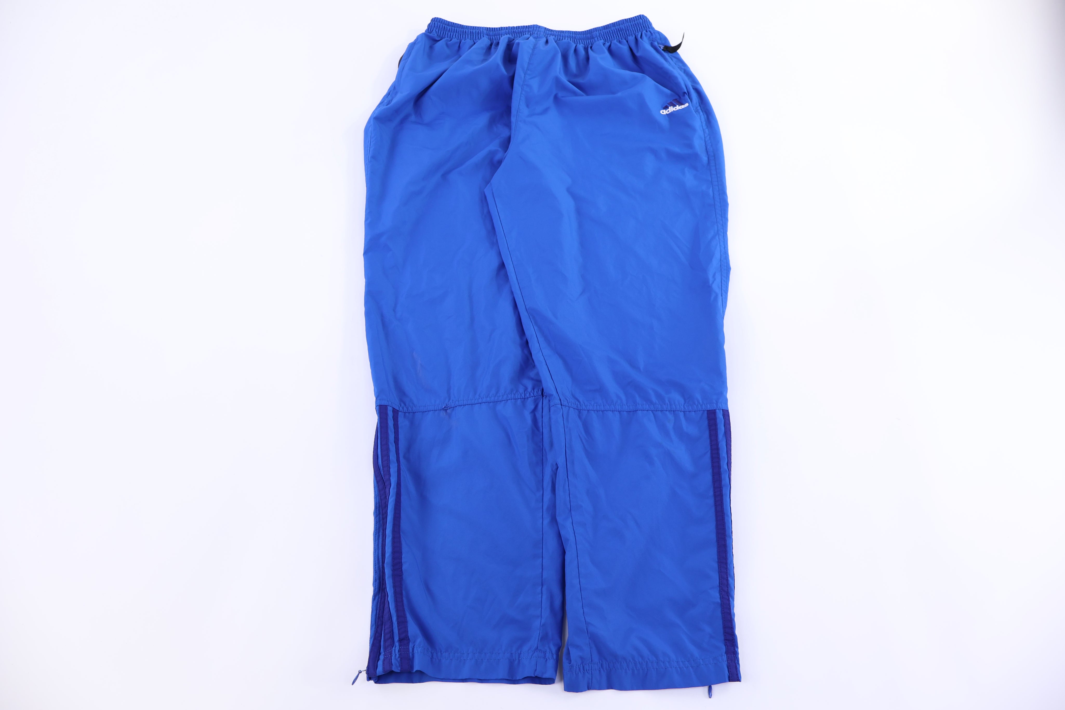 90's Adidas Embroidered Logo Blue Track Pants - Pants/Shorts - Thrifted Threads
