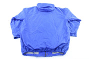 90's Adidas Embroidered Logo Blue & White Striped Jacket - Jacket - Thrifted Threads