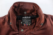 90's Adidas Embroidered Logo Burgundy & Black Jacket - ThriftedThreads.com