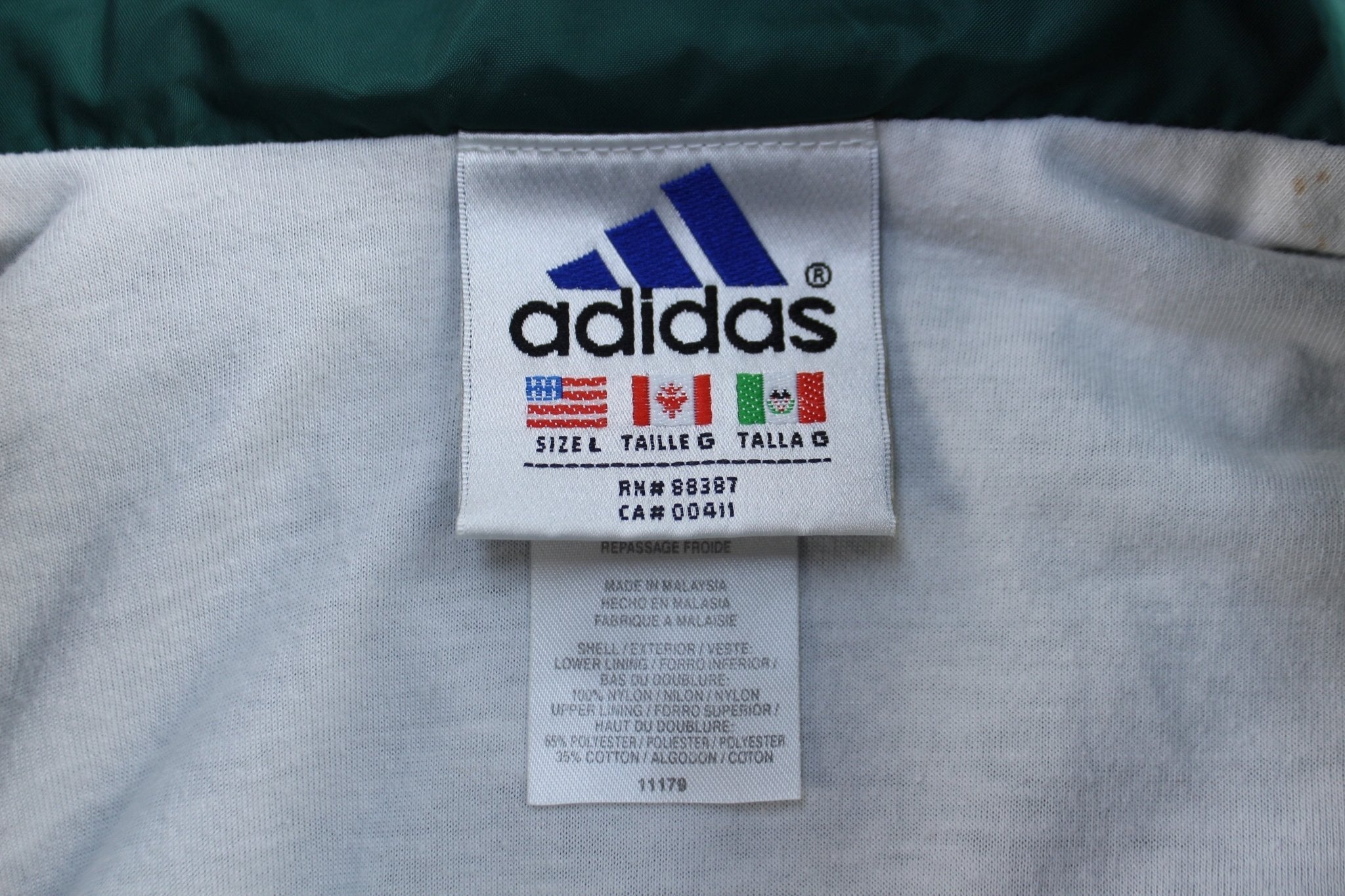 90's Adidas Embroidered Logo Full Zip Jacket - ThriftedThreads.com