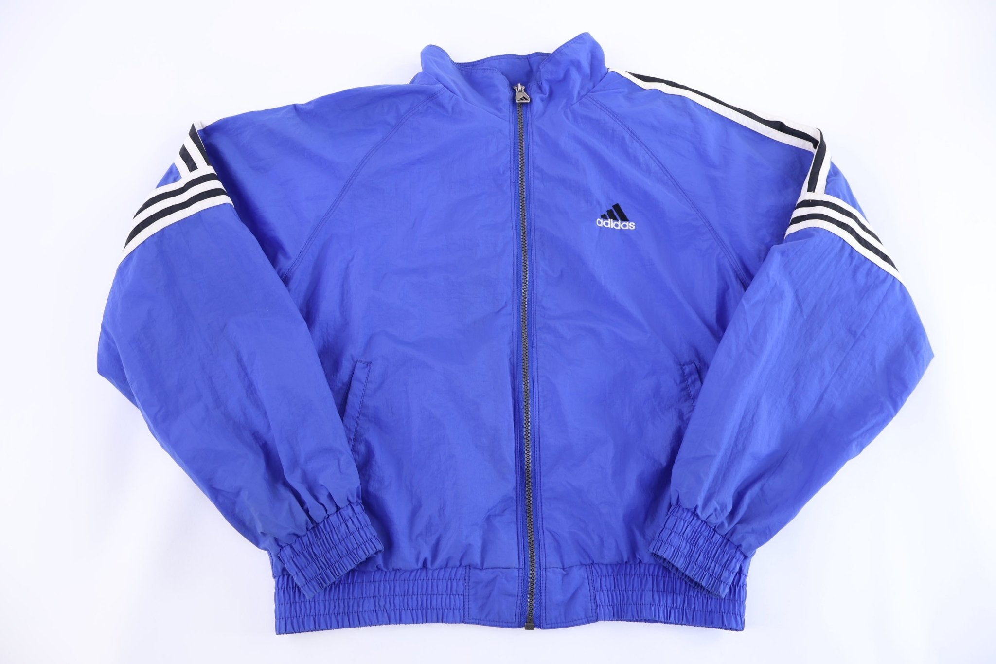 90's Adidas Embroidered Logo Full Zip Jacket - Jacket - Thrifted Threads