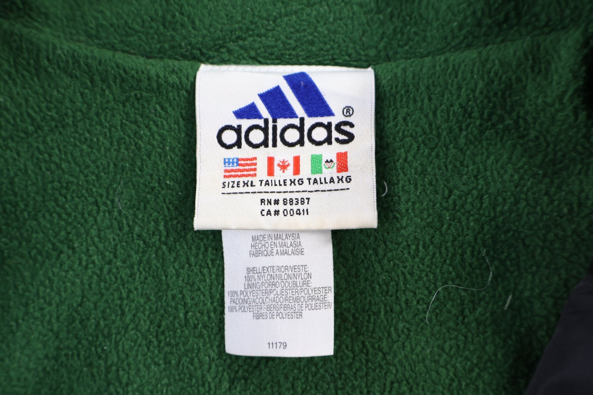 90's Adidas Embroidered Logo Full Zip Jacket - Jacket - Thrifted Threads