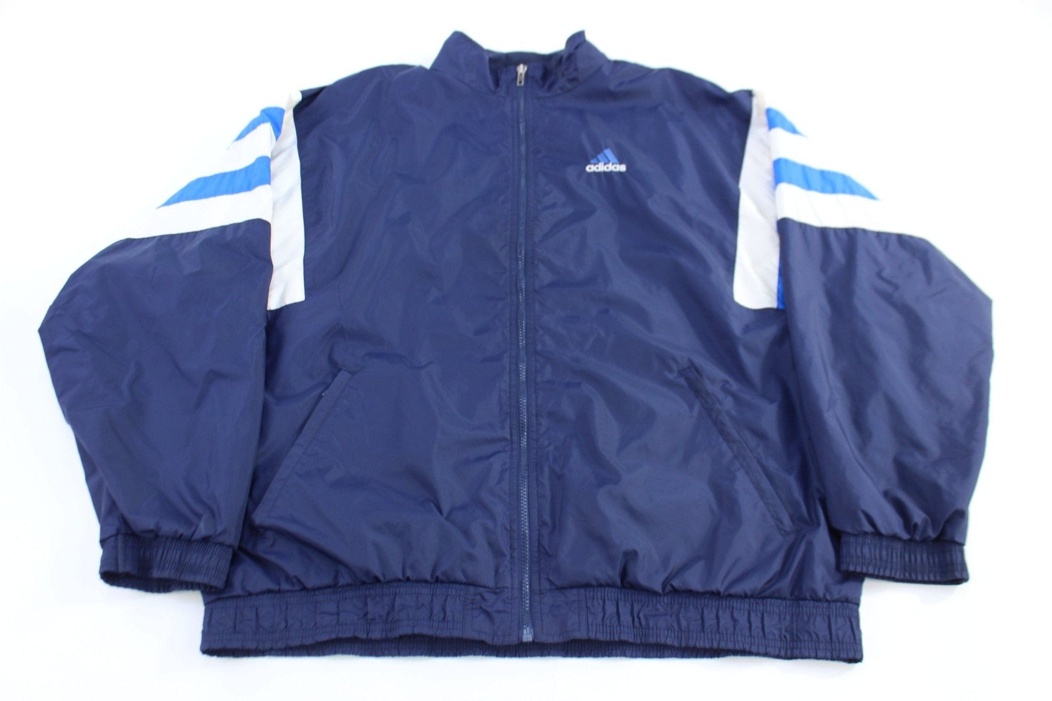 90's Adidas Embroidered Logo Full Zip Jacket - jacket - Thrifted Threads