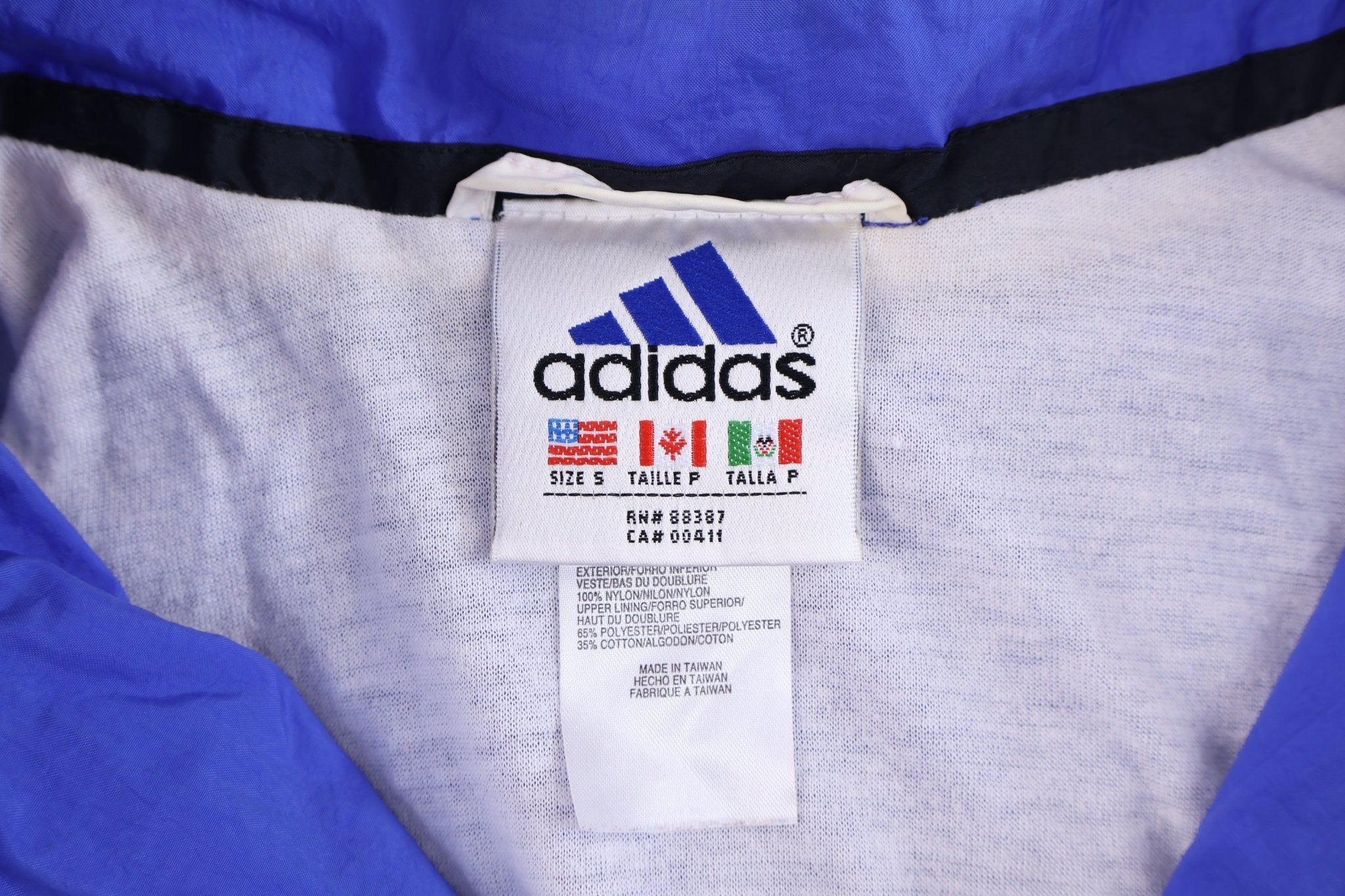 90's Adidas Embroidered Logo Full Zip Jacket - Jacket - Thrifted Threads
