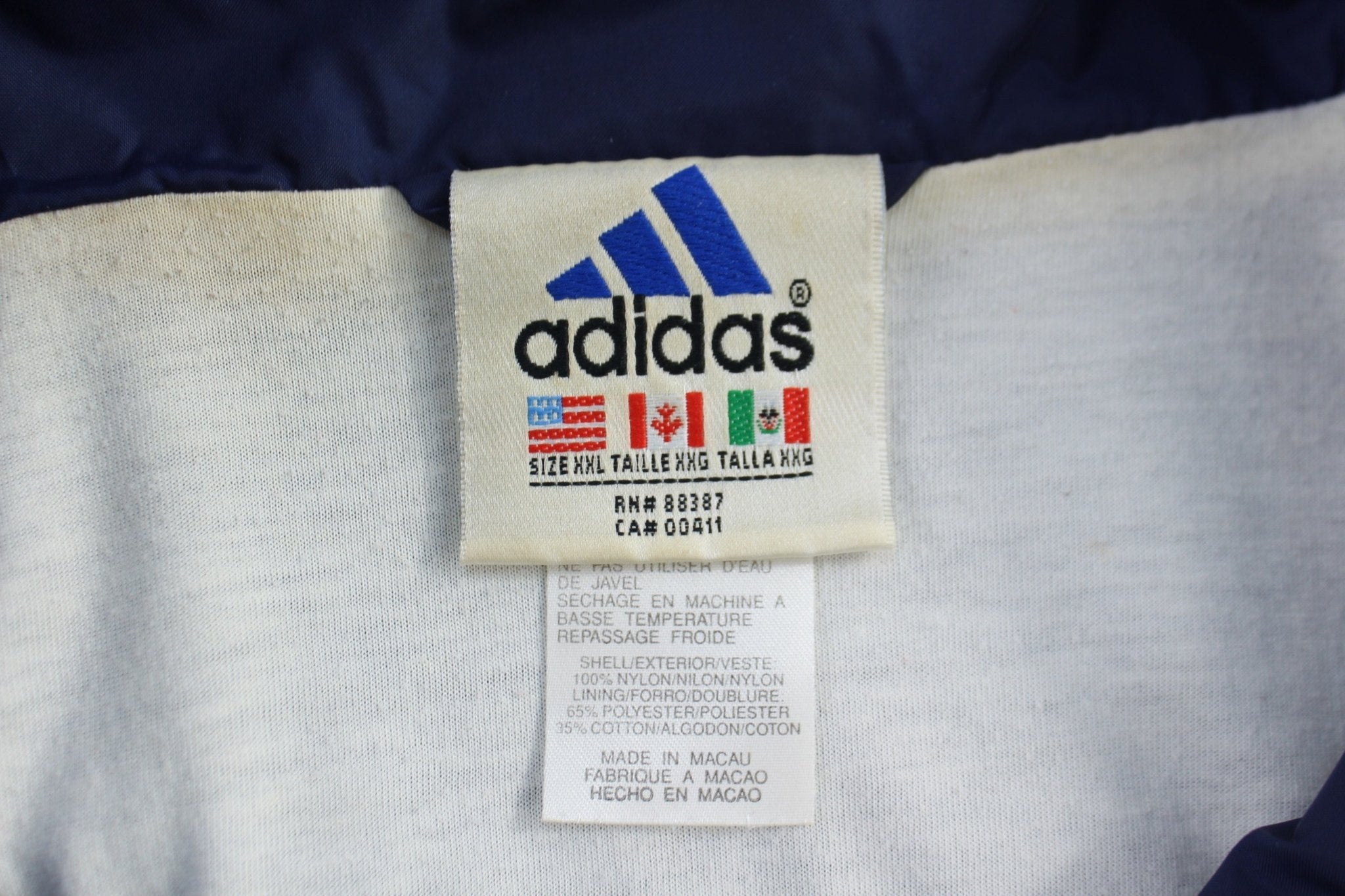 90's Adidas Embroidered Logo Full Zip Jacket - jacket - Thrifted Threads